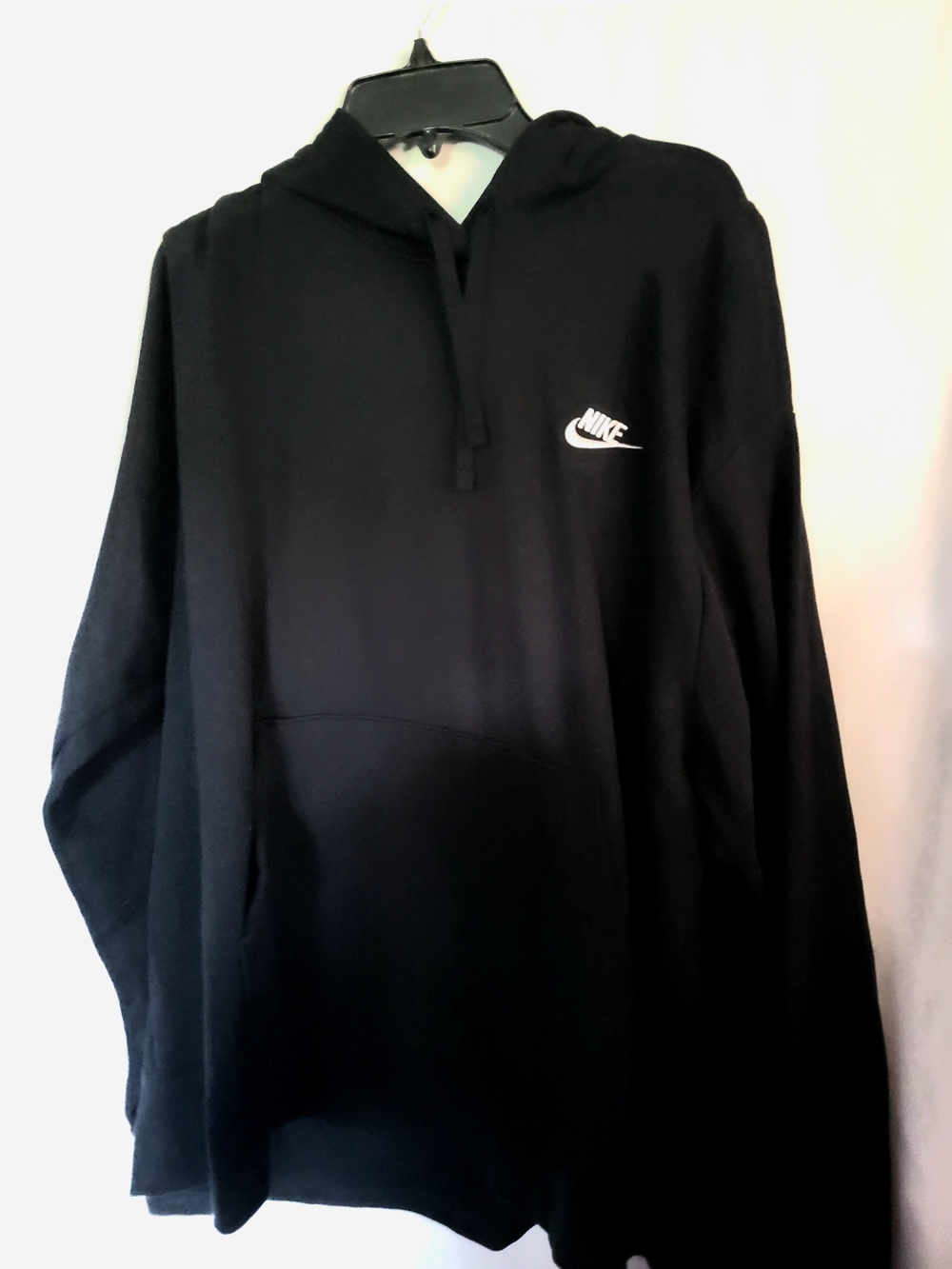Nike Black Pullover Hoodie with White Swoosh Womens Plus Size 1X